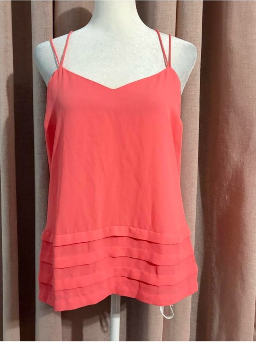 Candie’s Coral pleated Babydoll Cami Top